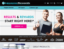 Tablet Screenshot of lipozenerewards.com